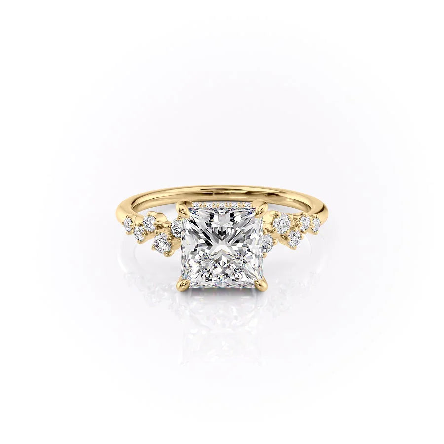 Diamond Engagement Ring Princess Cut Solitaire | Element –  Elementbespokejewellery